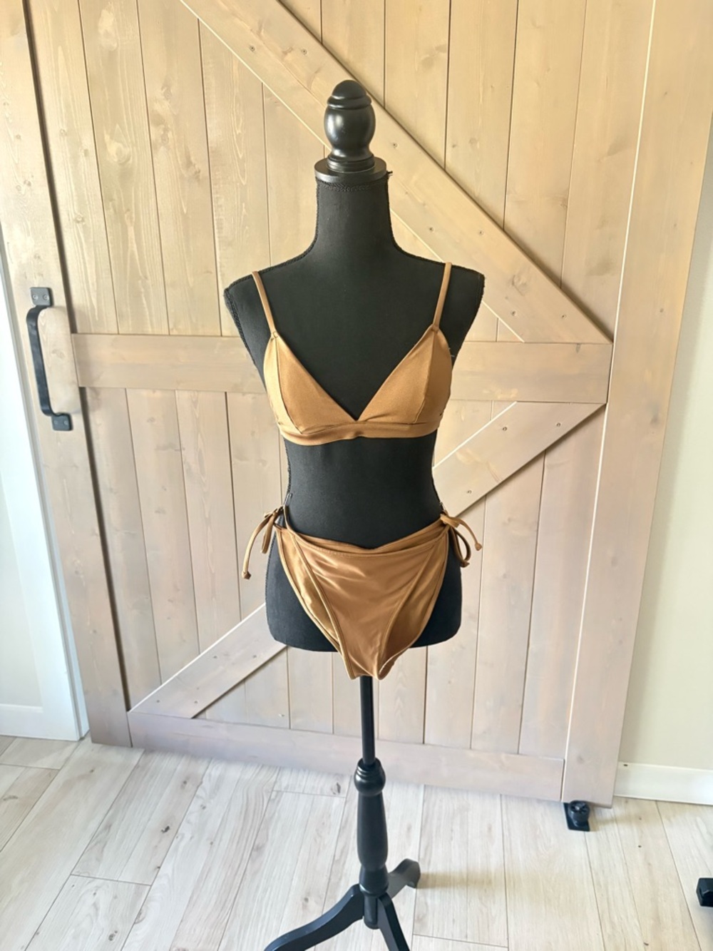 NWOT Brown Shiny String Bikini H&M Size Small
